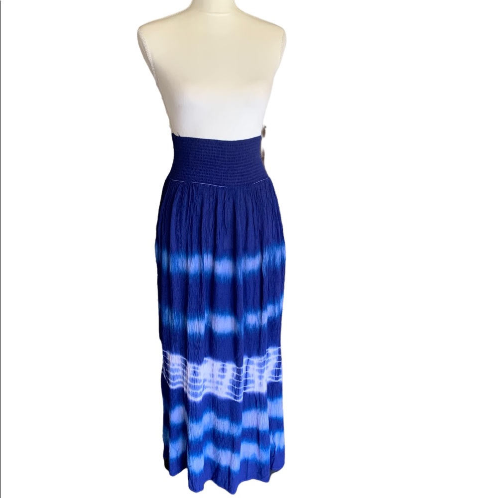 Skirt Tie Dye Cotton Ana & Rose maxi high cut waistband